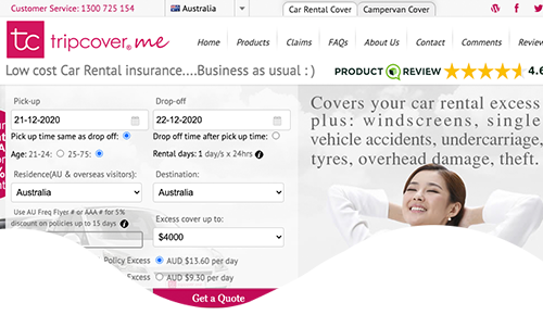 Trip cover car insurance