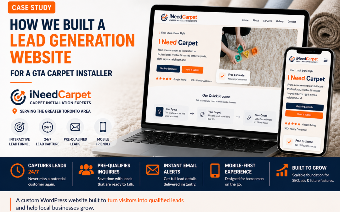 How We Built a Lead Generation Website for a GTA Carpet Installer