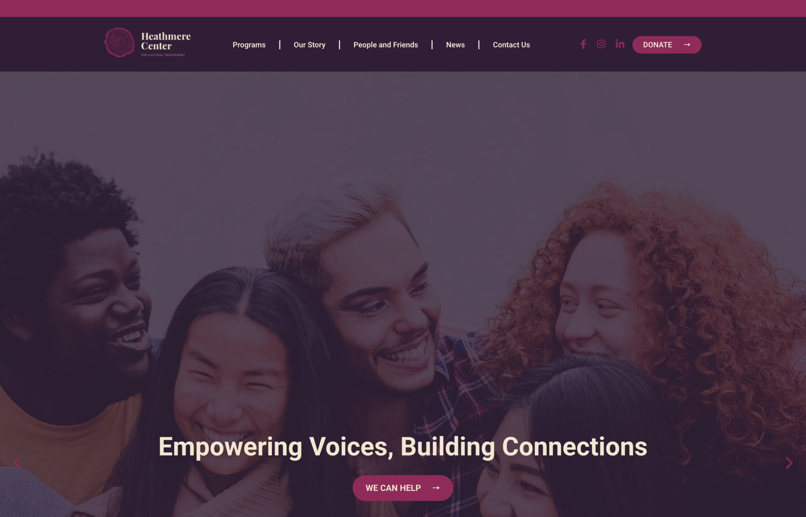 Heathmere Center — homepage screenshot